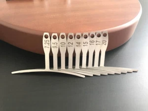 Ampio Misuratore Raggio Sottocorda, Abbastanza per Bassi, Set di 9, 3-3/4" largo - Foto 1 di 2