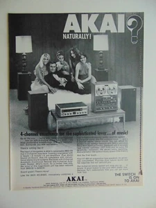 1972 AKAI REEL-TO-REEL 4-Channel Sound System vintage print ad - Picture 1 of 1