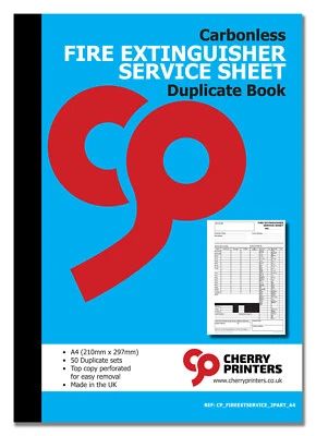 CHERRY PRINTERS Cherry NCR Feuerlöscher Service Duplikat Buch A4 (210 mm x 297 mm) 50 Sets