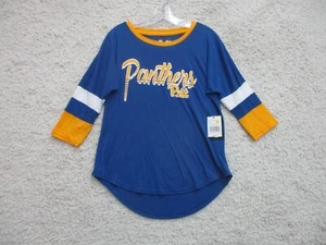 NEW Pittsburgh Panthers Shirt Small Adult Blue 3/4 Sleeve Casual Logo Womens S - Picture 1 of 11