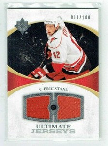 10-11 UD Upper Deck Ultimate  Eric Staal  /100  Dual Jerseys