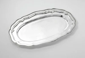 Tablett Oval Erreichen Stil Rubans Silber - Bild 1 von 2