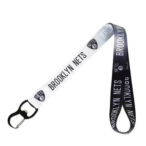 Brooklyn Nets "Ombre" Bottle Opener Lanyard Keychains  Soft Polyester Strap Cover