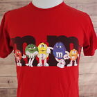 VINTAGE M&M'S BRAND CHARACTERS RED NOVELTY FUNNY TSHIRT SZ M 00s FREEZE