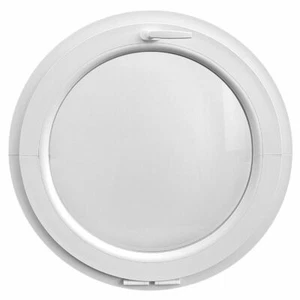 Rundfenster Kipp Weiss Kunststoff Satiniertes 2-fach Verglasung Runde Fenster - Bild 1 von 6