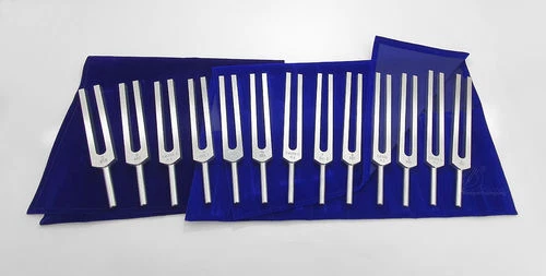 13er Pythagorasset/harmonisches Spektrum Alu-Stimmgabelset, Tuningfork, Diapason - Bild 1 von 1