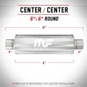 Universal Muffler/Silencer 4 C/C Round 6 x 6 | #14162 | MagnaFlow - Picture 1 of 1