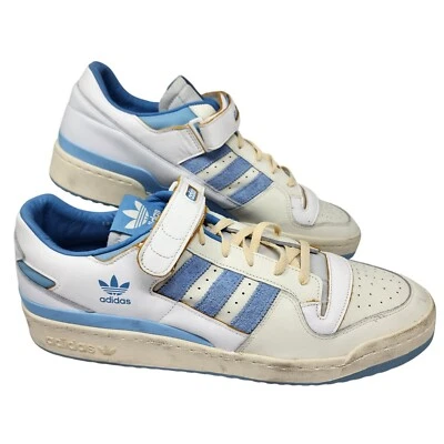 Adidas Forum 84 Low Retro Sneakers White & Blue Leather Men's 17 - Image 1 of 4
