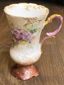 JPL Jean Pouyat Limoges Frankreich antike handbemalte Demitasse Tasse oder Zahnstocher - Bild 1 von 12