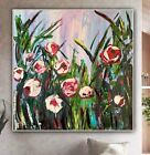 Richter Original Abstract Oil Painting On Canvas 80x80cm Summer Roses Textured