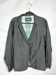 NWT Horny Toad Gray Organic Cotton Lightweight Unstructured Blazer Jacket size L - Picture 1 of 5