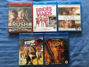 Blu-ray 5 Movies Bundle New & Sealed Reader Bridesmaids Hellboy Step Up 5 Rush - Picture 1 of 1