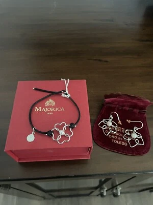 Pendientes y pulsera MAJORICA de perlas de plata de ley nuevos con etiquetas Foto 1 de 4