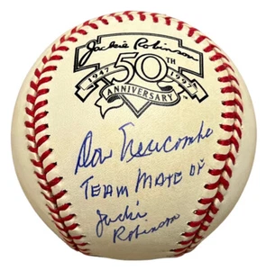 Don Newcombe Signed Jackie Robinson 50th Ann. Baseball "Team Mate Of Jackie" JSA - Picture 1 of 6