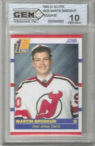 Martin Brodeur 1990-91 puntuación novato # 439 gema graduada como nueva 10  - Imagen 1 de 2