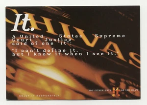 Chivas Regal Unused Rack Card Free Card Advertising Postcard #3 - Picture 1 of 2