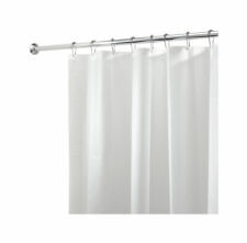 InterDesign  72 in. H x 72 in. W White  Solid  Shower Curtain Liner