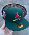 Exclusive New Era St. Louis Cardinals Hat MLB Club  Size 7 3/8 Green