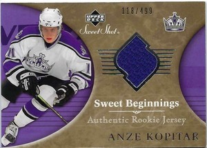 2006-07 Upper Deck Sweet Shot Anze Kopitar #130 Sweet Beginnings Rookie Card RC 