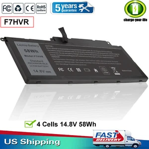F7HVR Battery For DELL Inspiron 14-7437 15-7537 17-7737 062VNH T2T3J Laptop 58Wh - Picture 1 of 11