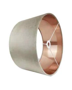 Lujosa pantalla de tela de terciopelo de setas *6 revestimientos cepillados* champán de bronce - Imagen 1 de 13