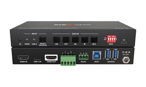 Conmutador de presentación KVM BZBGEAR 2 puertos 4K UHD con entrada HDMI/USB-C y salida HDMI - Imagen 1 de 9