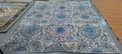 CREAM / L GREY 8'-0" x 10'-0" Back Stain Rug, Reduced Price 1172766855 MAD600C-8 - Image 1 of 4