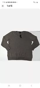 Worthington Sweater Women's V-Neck Taupe Heather Long Sleeve Adult Size 3X - Picture 1 of 8