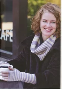 Churchmouse Classics Knitting Pattern Accelerating Stripe Fingerless Gloves Cowl - Picture 1 of 4