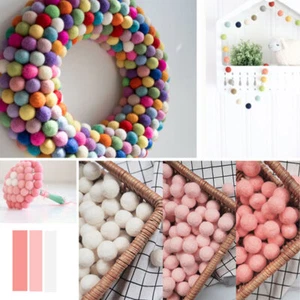 2cm 10pcs Felt Balls Mixed Colours Wool Multi Colour Assorted DIY Pom Poms Beads - Picture 1 of 25