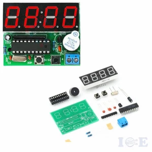 C51 4 Bits LED Digital Electronic Clock AT89C2051 C51 Production Suite DIY Kit - Picture 1 of 7