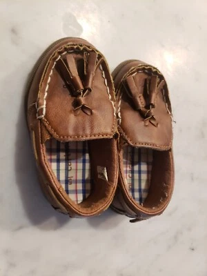 Carters Niños Pequeños Talla 5 Marrón Barco Zapatos Mocasines Vestir Sin Cordones Zapatos de Playa Foto 1 de 4