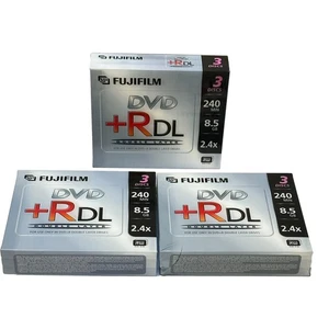 Fujifilm DVD +RDL Double Layer Lot 3 Packages 3 Disc Per Box 240min 8.5 GB 2.4X - Picture 1 of 5