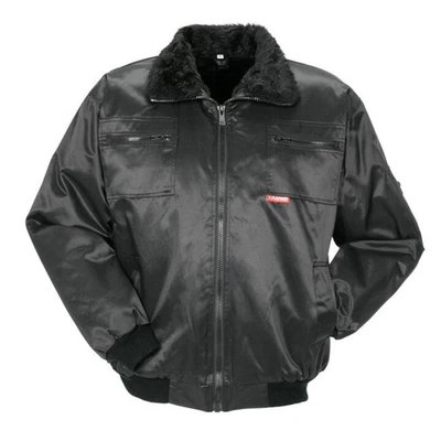 PLANAM Gletscher Pilotenjacke Schwarz Bomberjacke Fliegerjacke gefüttert