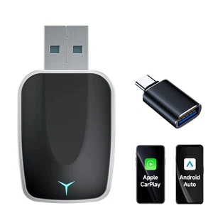 Adattatore Wireless Per Carplay e Android Auto Usb c Cablato 2 In 1 Universale - Foto 1 di 11