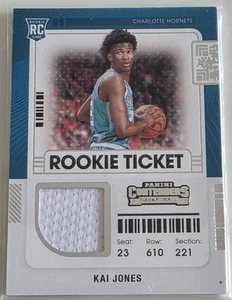 KAI JONES 2021-22 Panini Contenders Rookie Ticket Patch #RTS-KJO Jersey RC - Picture 1 of 2