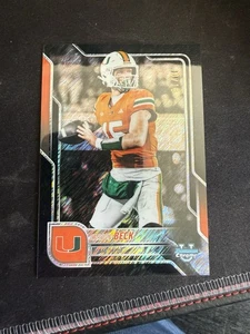 2025 Bowman Chrome U Carson Beck Black Shimmer Refractor /10 Miami SP - Bild 1 von 6