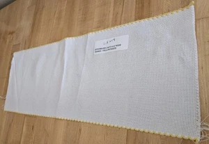 Zweigart STITCHBAND  16 Ct Cross Stitch Fabric 6.5"x 17"  WHITE With YELLOW EDGE - Picture 1 of 3