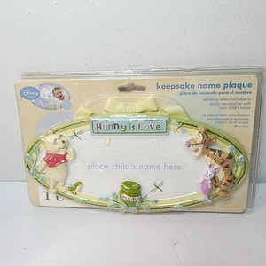 Disney Baby Winnie Puuh Andenken Namensschild/"Hase ist Liebe" Tigger Ferkel - Bild 1 von 6