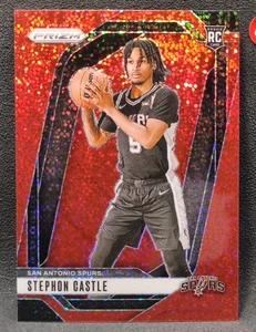Stephon Castle 2024-25 Panini Prizm Red Sparkle Prizm RC #234 - Imagen 1 de 2