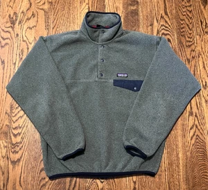 Patagonia Lightweight Synchilla Snap T Fleece Jacket Mens Medium Gray - Picture 1 of 4