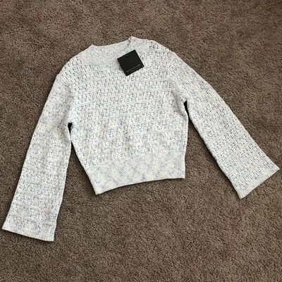 Suéter Marc New York Azul Mármol Lavanda Tejido Manga Acampanada Mujer XL Foto 1 de 4