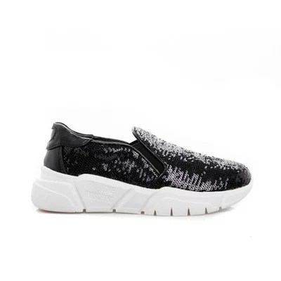 NWB LOVE Moschino Mujer Zapatillas Sin Cordones Lentejuelas Talla US 9 EUR39 Negro Zapatos Corazón Foto 1 de 4
