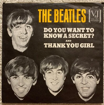 The Beatles Thank You Girl/ Do You Want to Know a Secret picture sleeve & record - Image 1 of 4