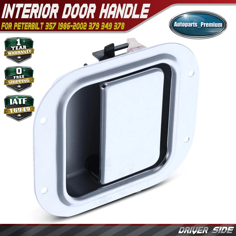 Driver Side Chrome Interior Door Handle for Peterbilt 330 1995-2005 357 378 362 - Image 1 of 4