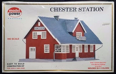 Model Power 490-454  CHESTER TRAIN STATION Depot  Molded 4 Colors Factory Sealed - Image 1 of 4