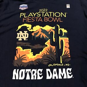 New Nike Womens Large 2022 Playstation Fiesta Bowl Tee Blue Notre Dame Arizona L