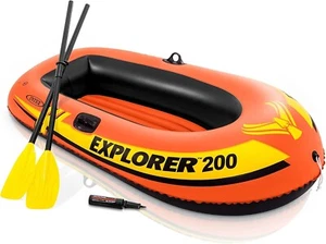 Bote Inflable Con Remos Balsa Bote De Pesca Resistente Durable Bomba De Aire NEW - Picture 1 of 5