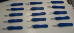 15 PCS. SCALPEL HANDLE #4 W BLUE, PLASTIC HANDLE - Picture 1 of 1