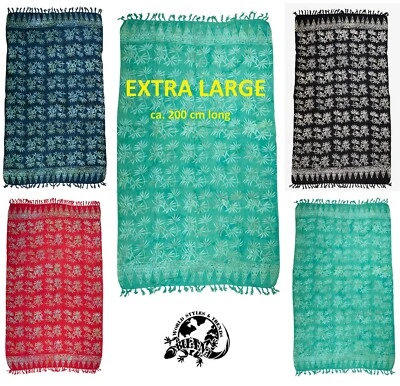 NEW LARGE LONG PREMIUM QUALITY BEACH SARONG FREE POST MANY COLOURS /SAL551P - Image 1 of 2